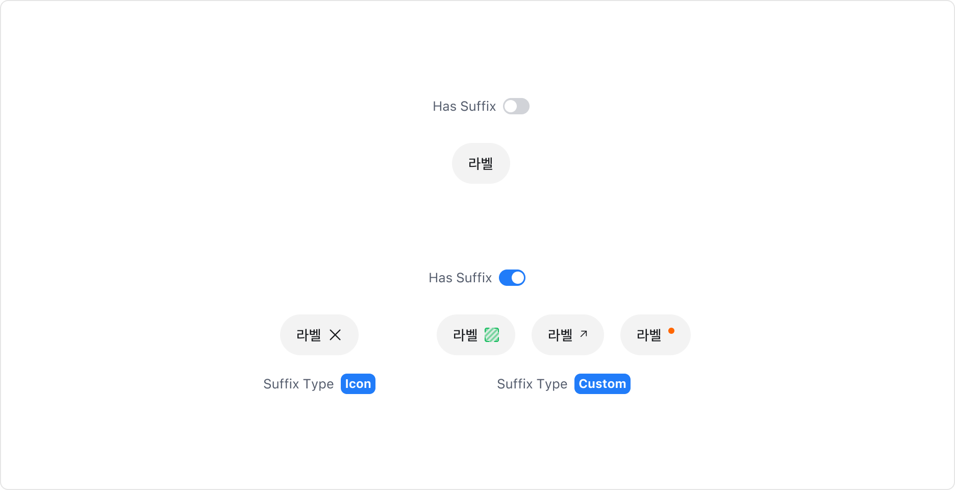 Chip의 Suffix Property - Icon, Custom