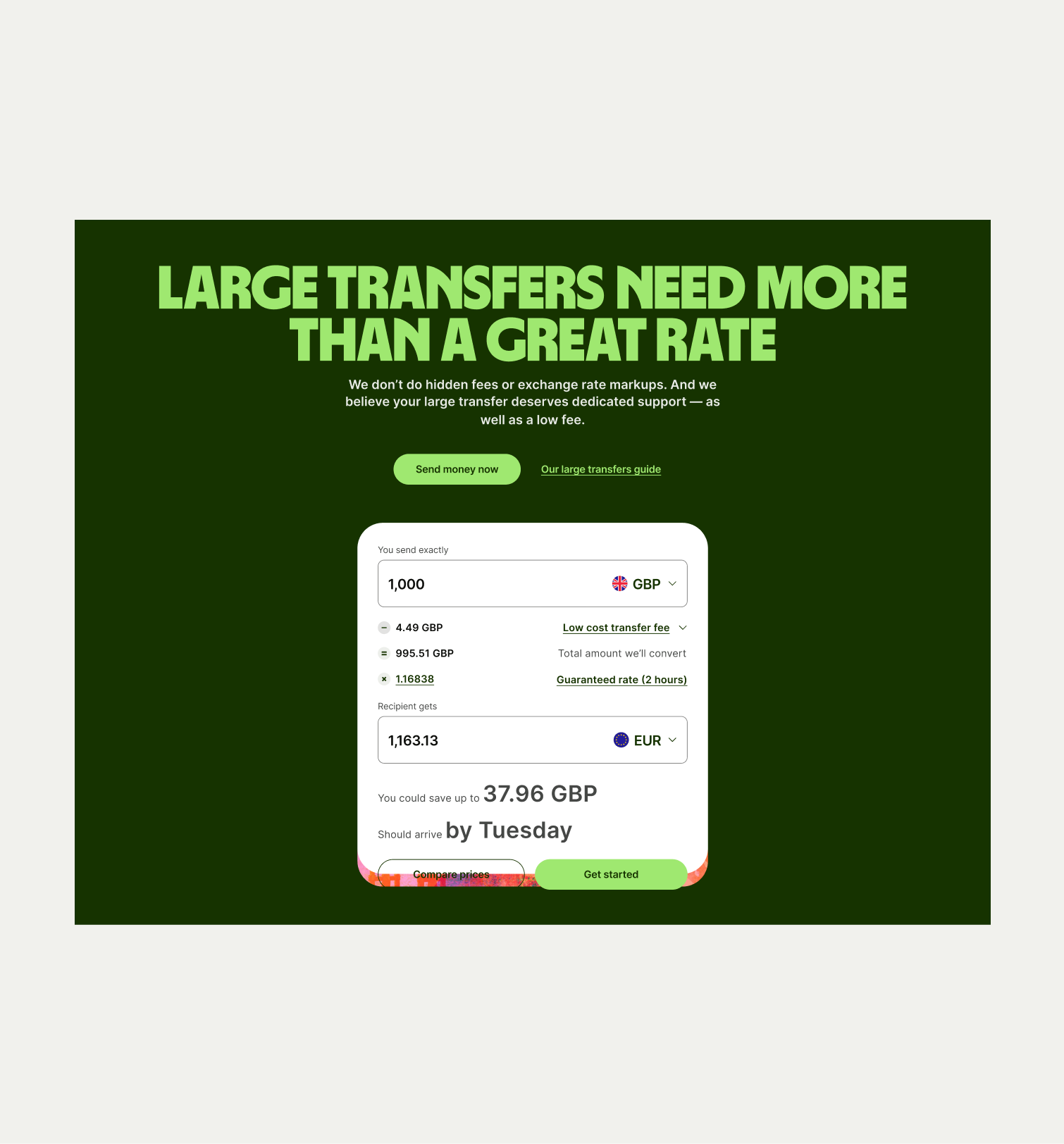 Hero Interactive pattern in Forest Green theme