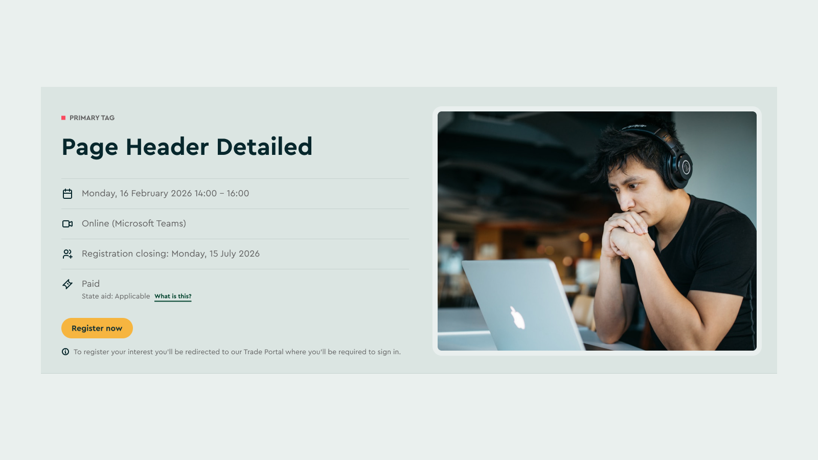 Page Header Detailed
