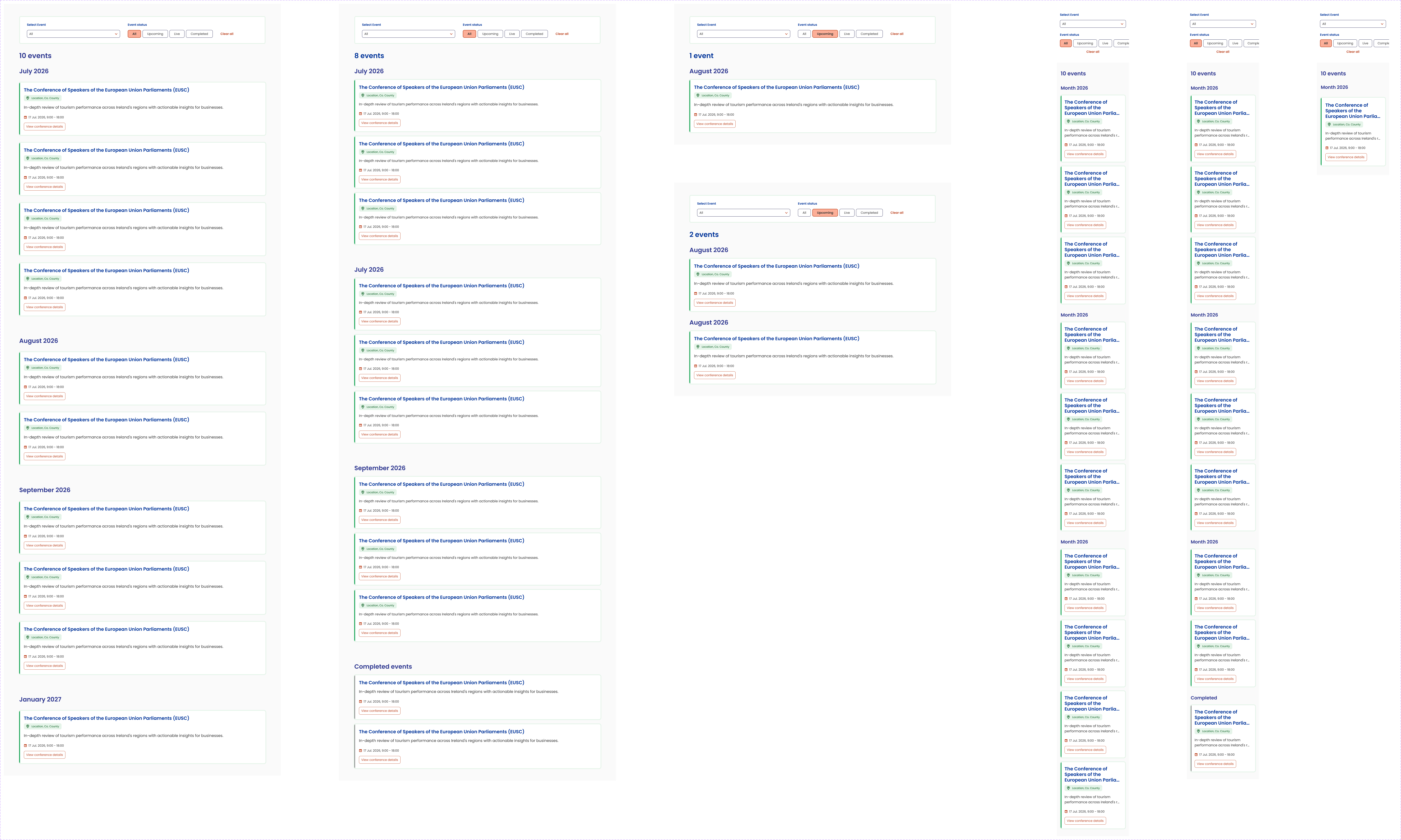 Event list