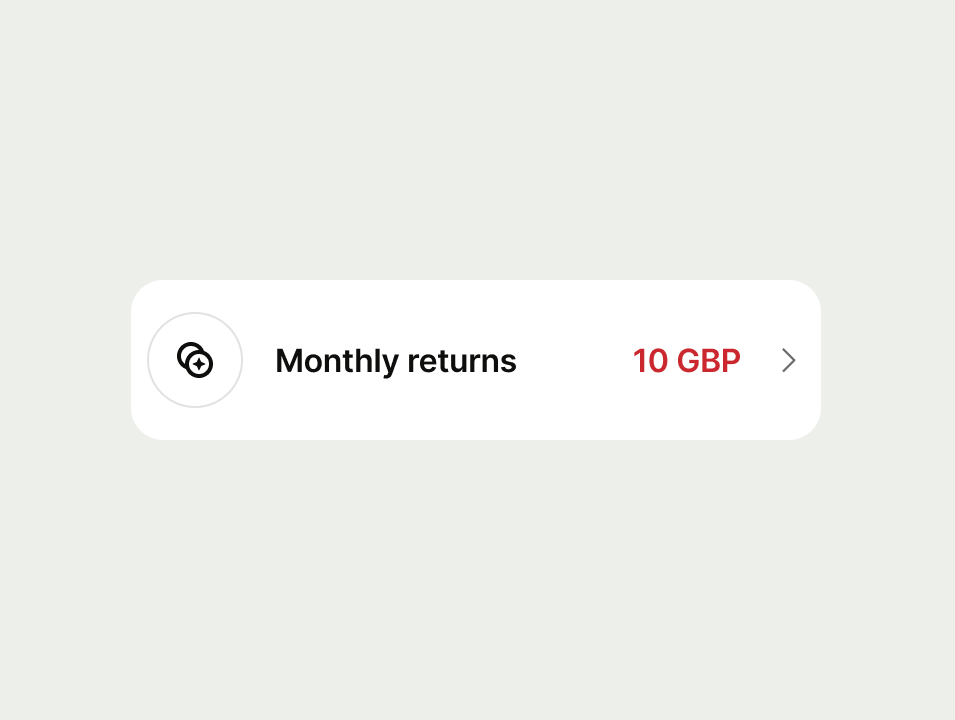 list item that uses red for the color but omits the minus sign