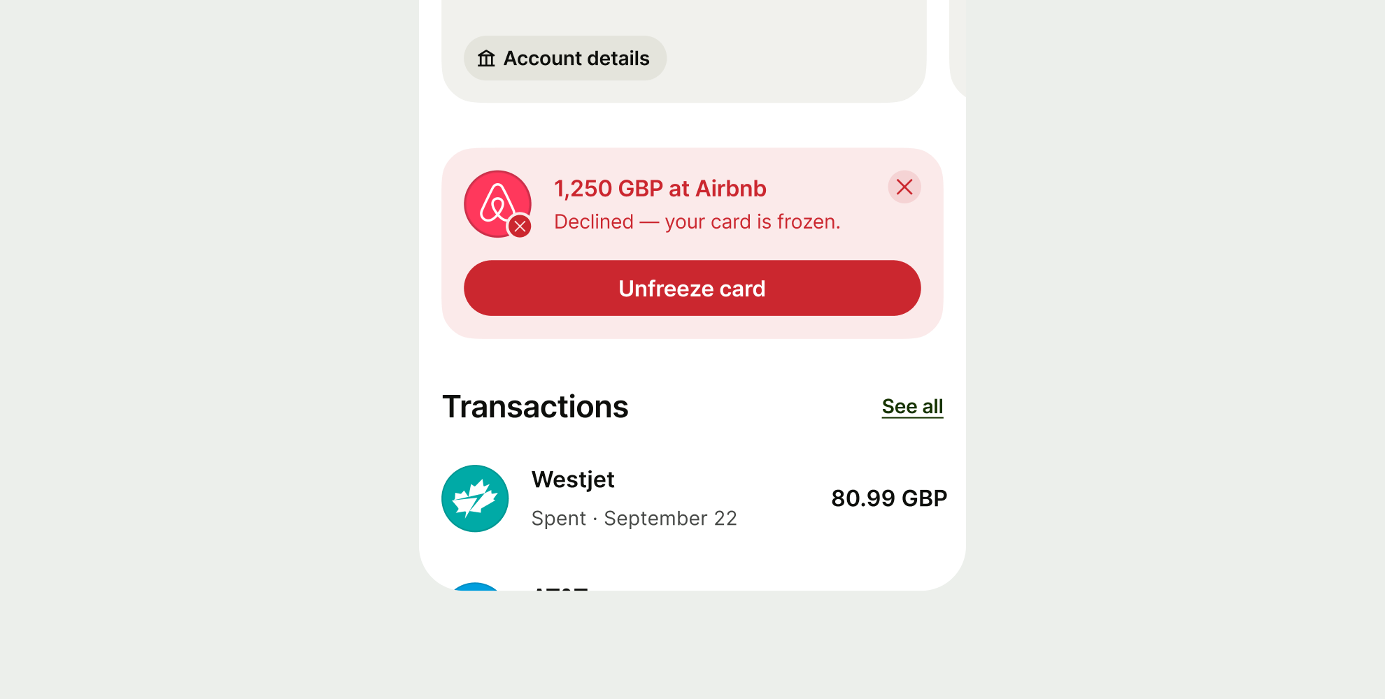 Error action prompt in Launchpad