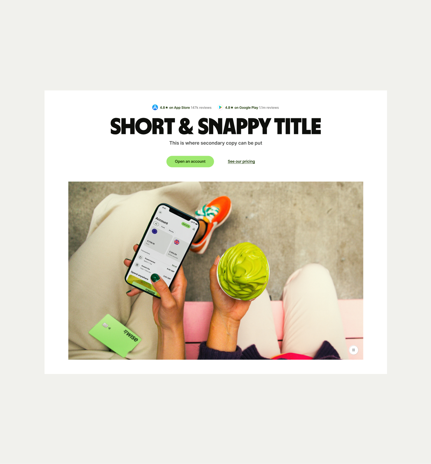 Hero Large pattern with a full background