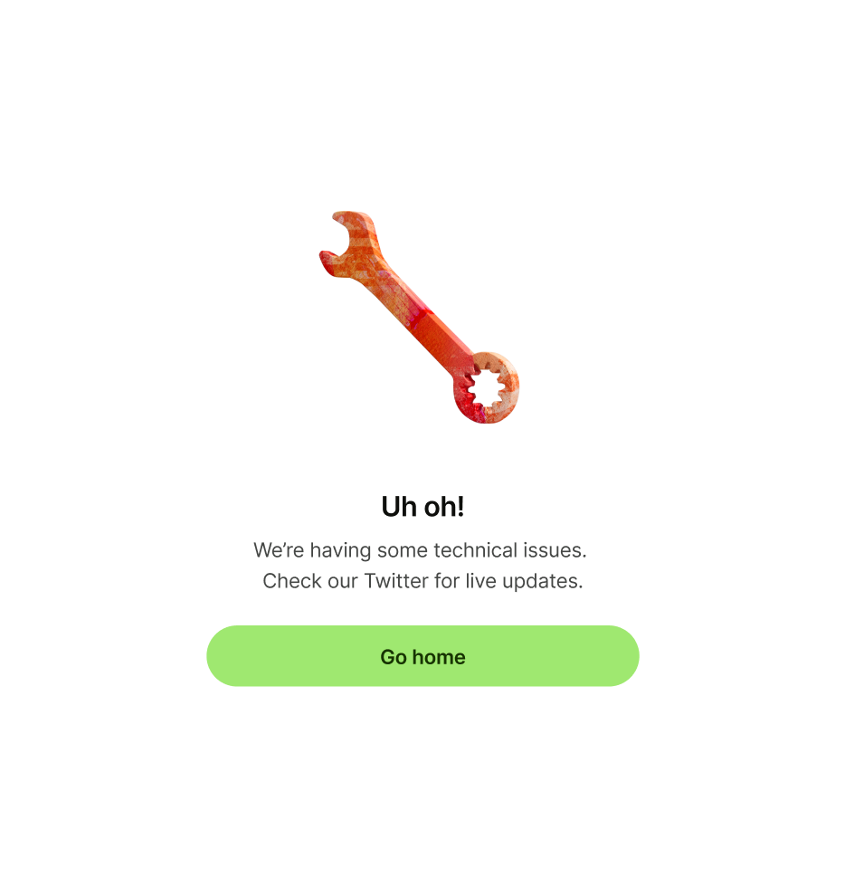 Error pattern with 'uh oh' as title