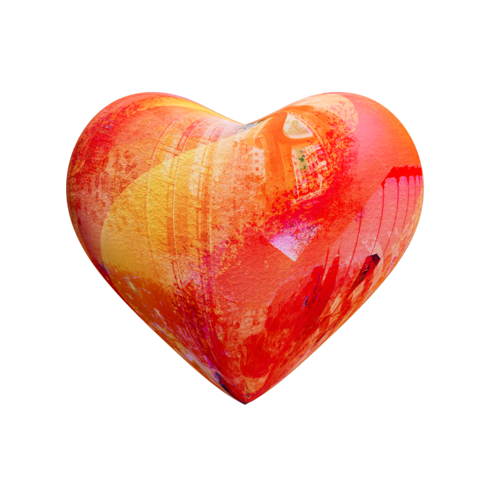 A 3D illustration of a heart.