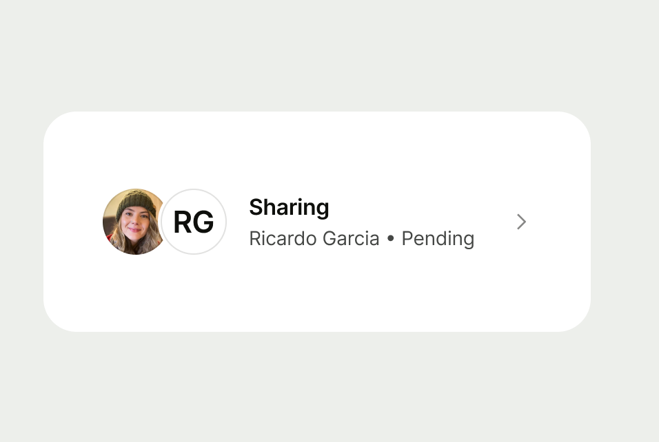 horizontal avatar list item example