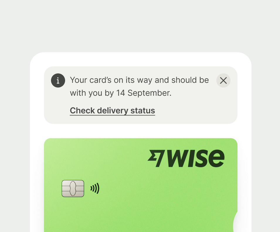 Info prompt with link within a card section