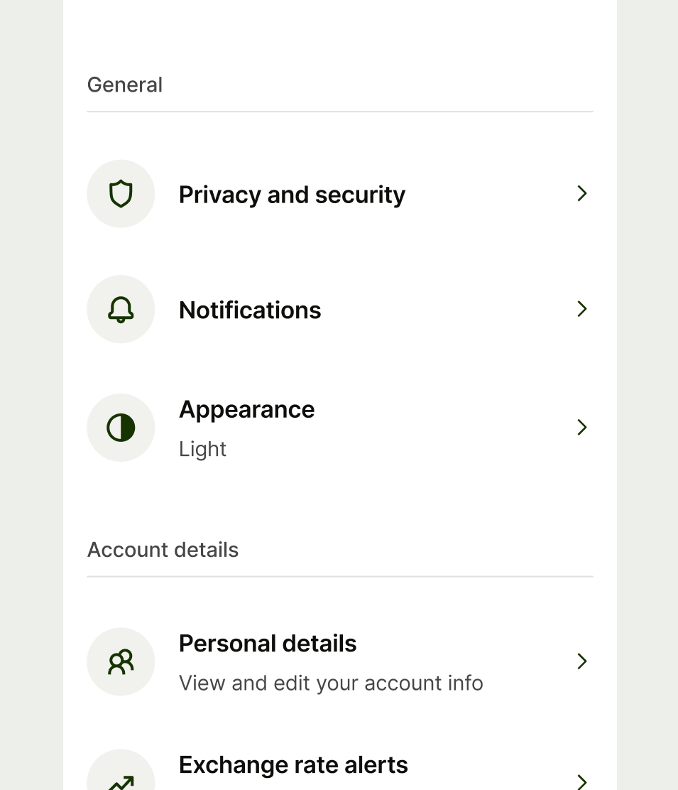 Interactive avatar on list item