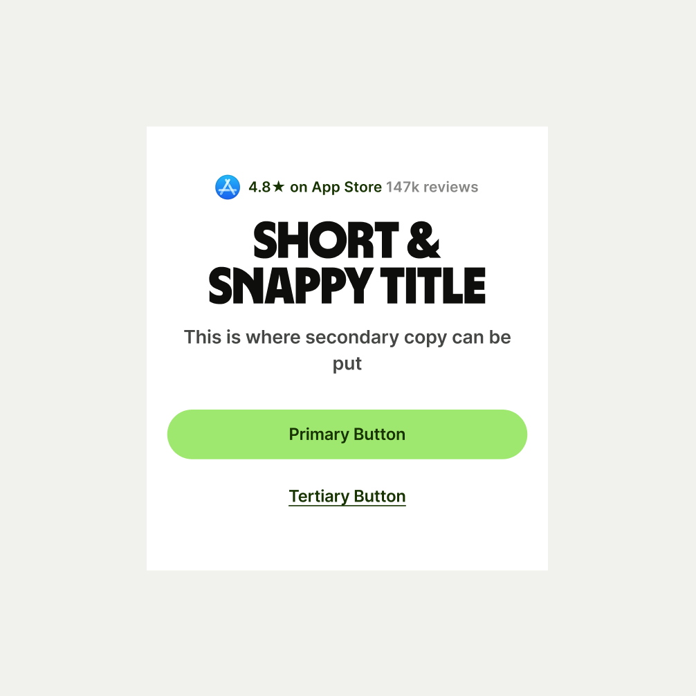 An image of the Hero Simple pattern in Light theme