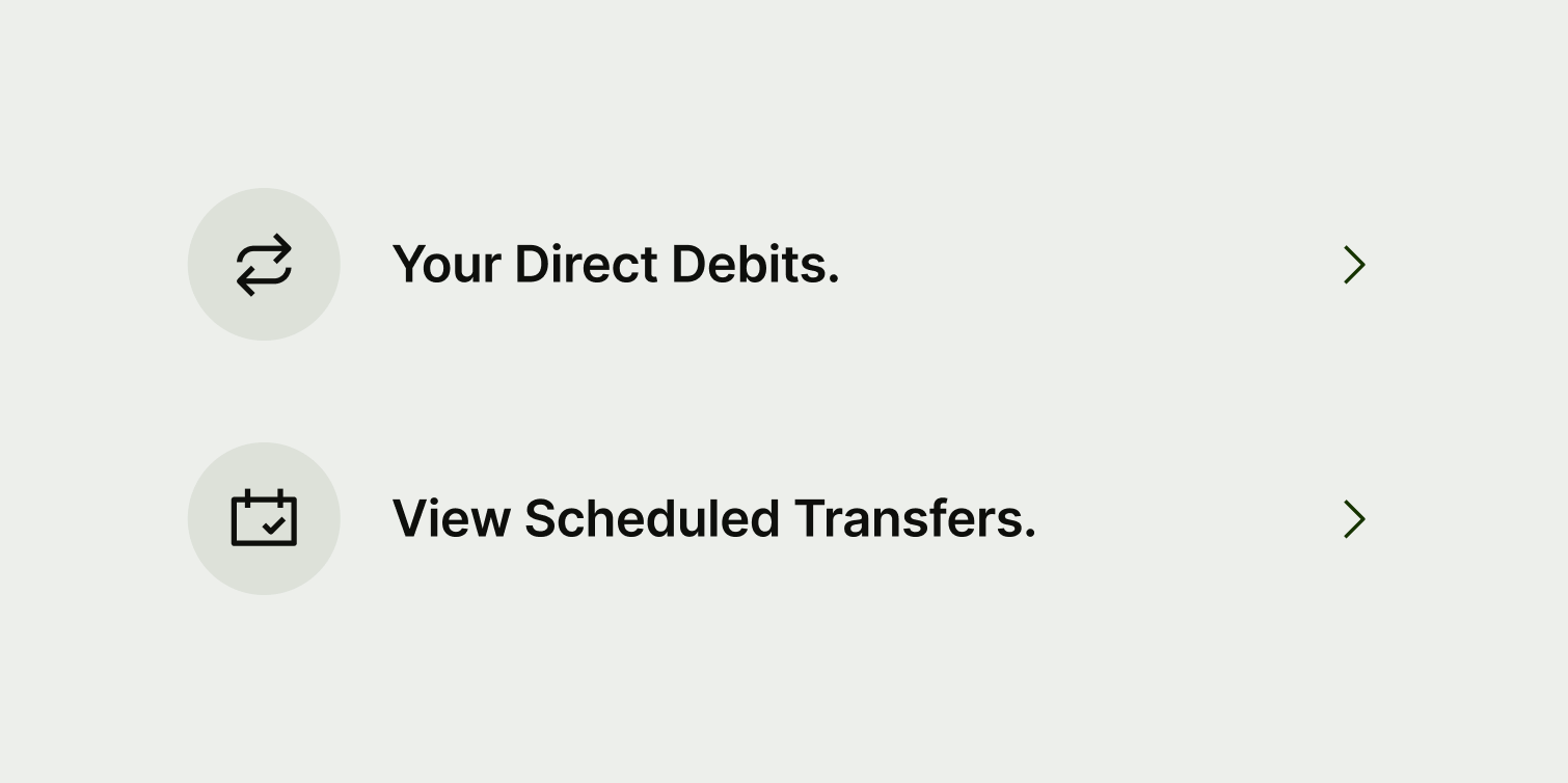 Two navigation options with long and inconsistent titles.