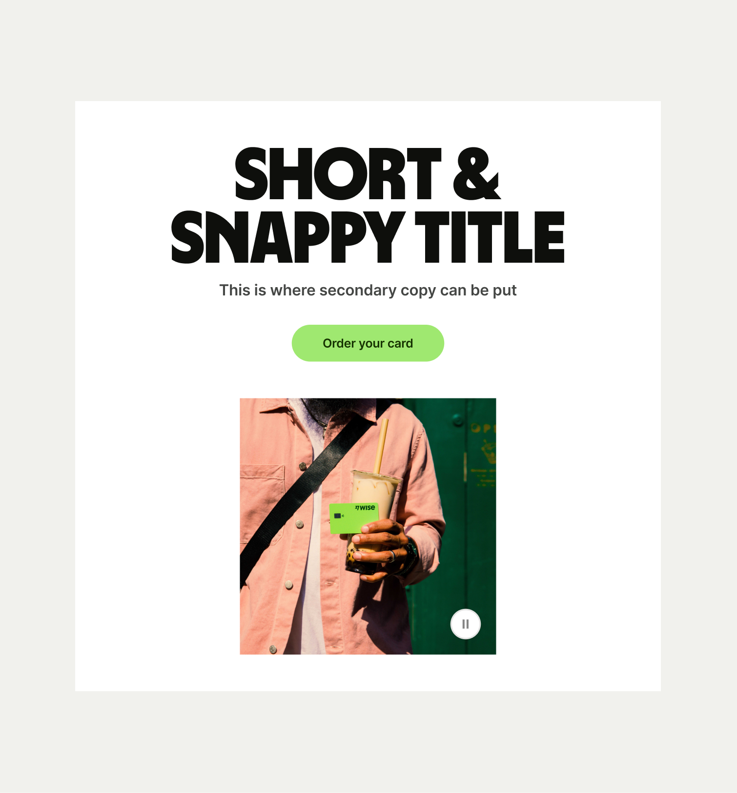 An image of the Hero Small pattern in layout 1