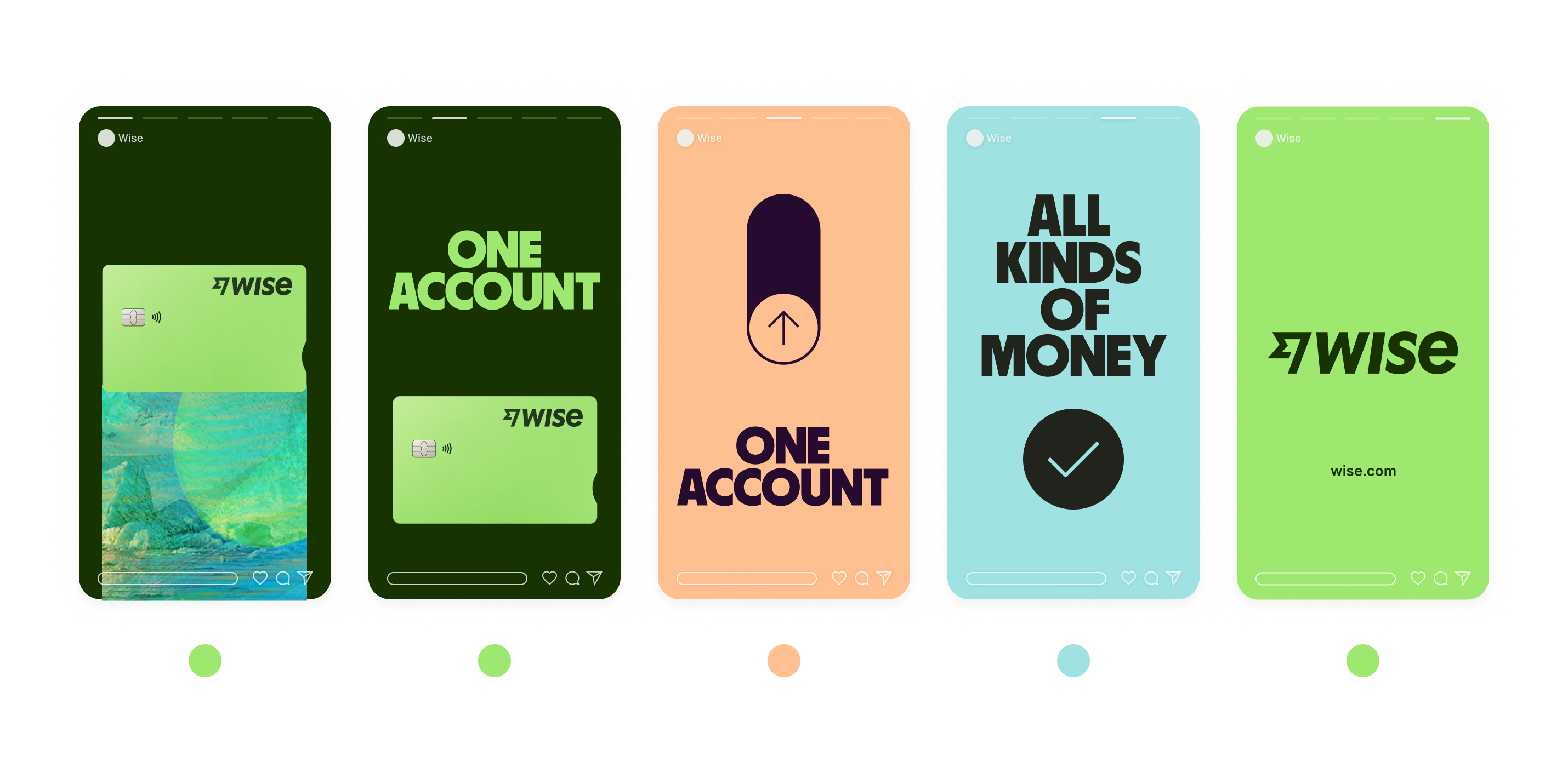 Various app screenshots with highlighted colours.