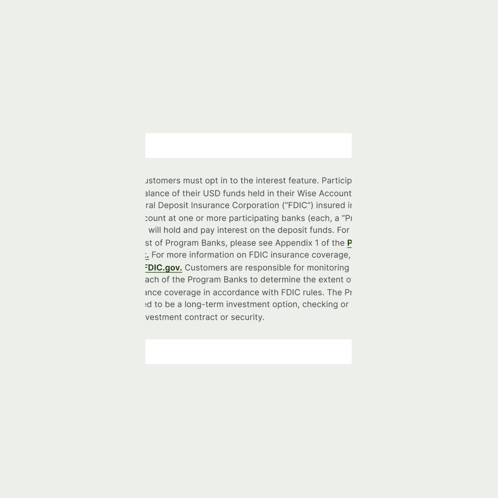 Text Disclaimer pattern in Light theme
