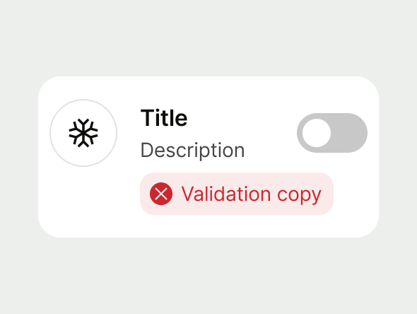 Disabled switch list item