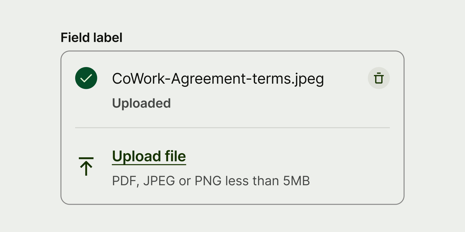 An upload input with multiple files.