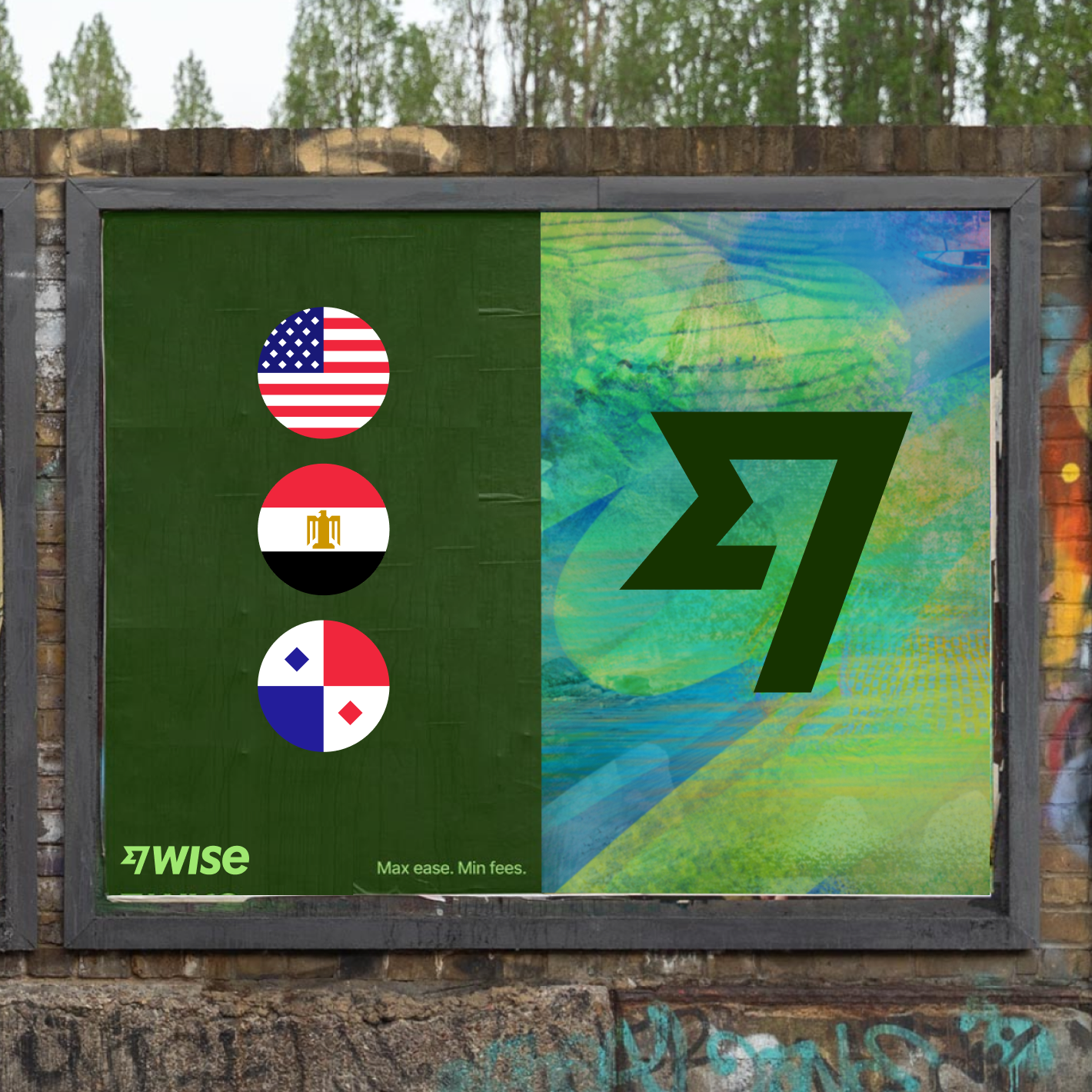 A poster showing Wise flags.