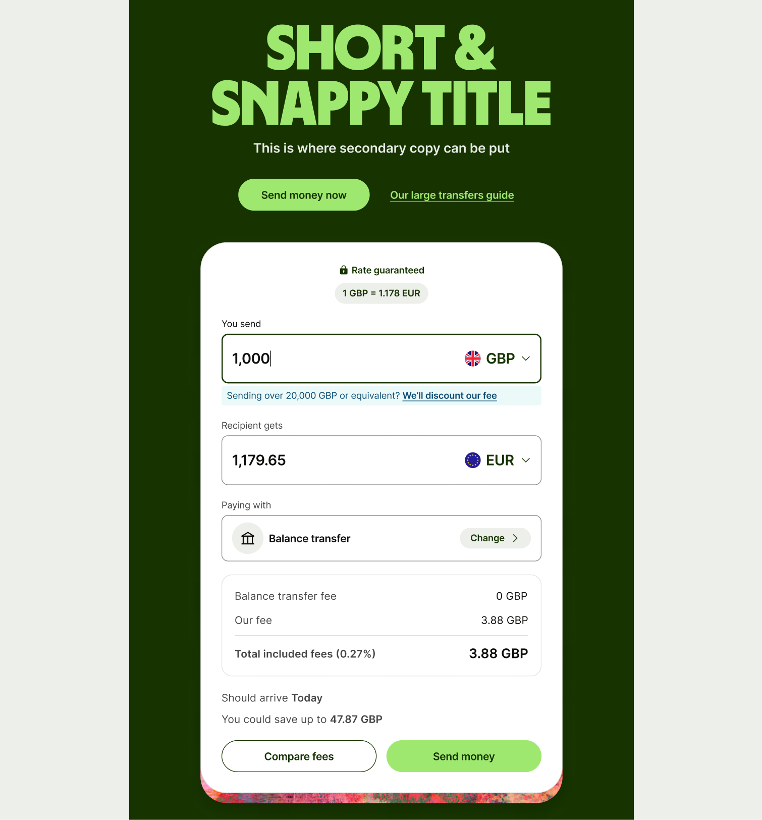 Hero Interactive pattern on tablet