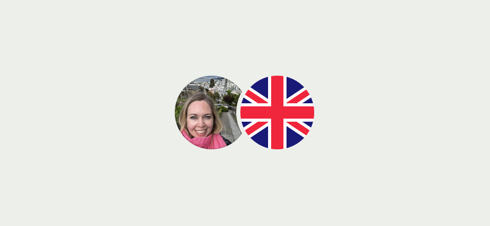 Double avatar with photo and UK flag
