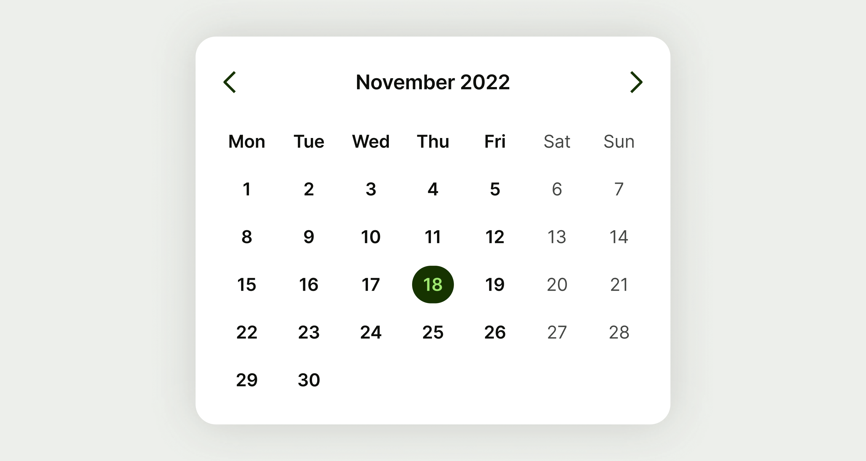 Date picker component