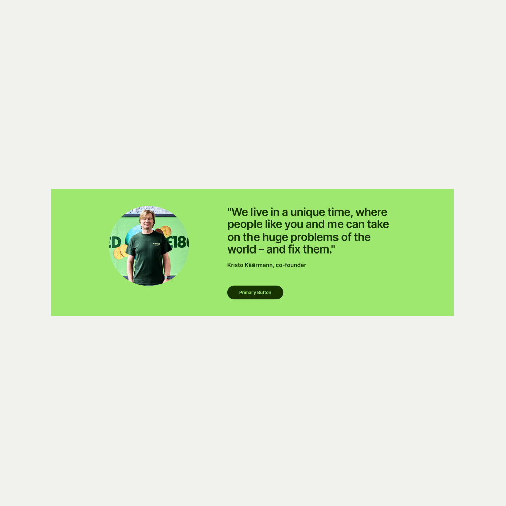 Quote Text pattern in Bright Green theme