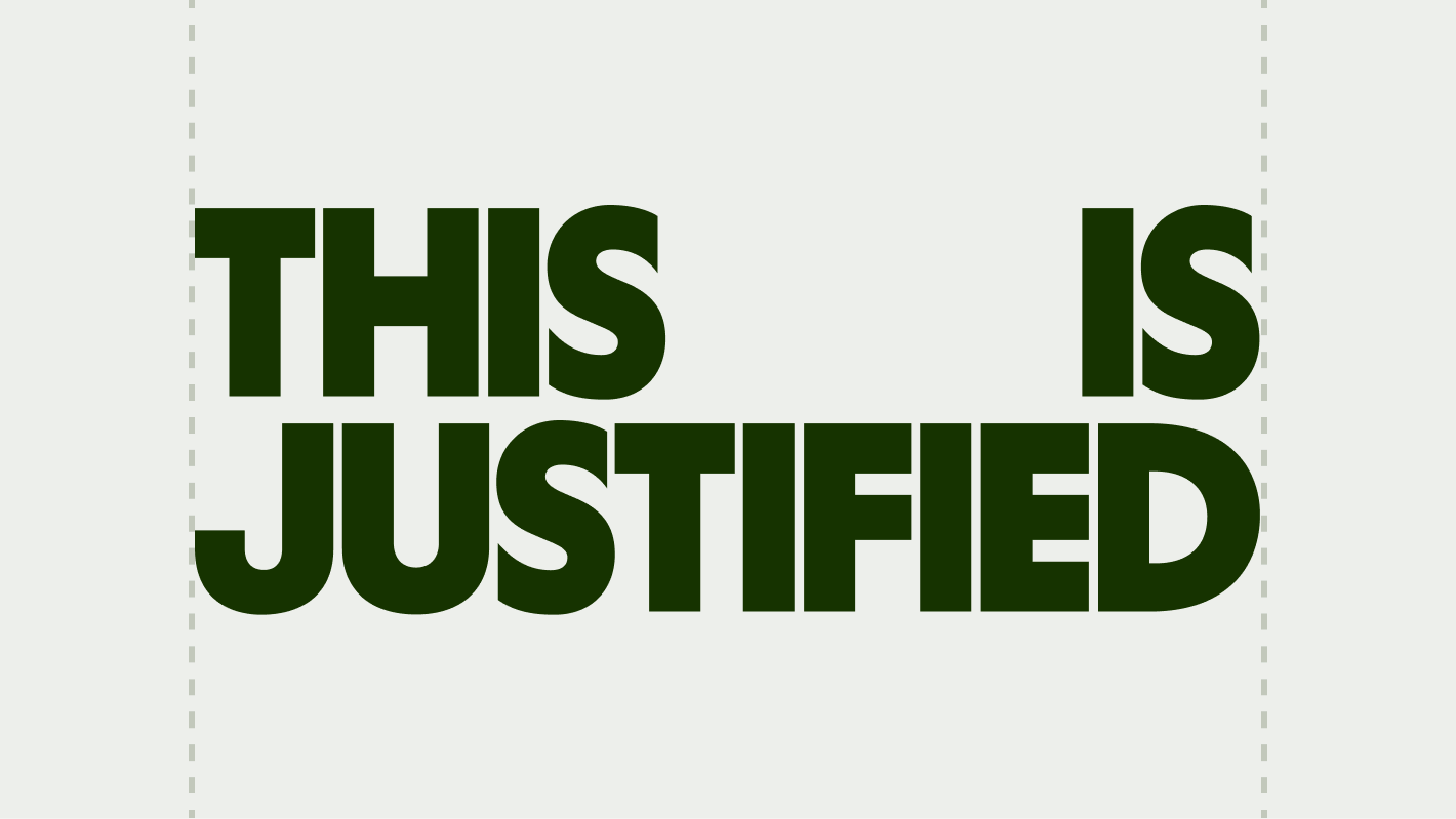 Text show as justified.