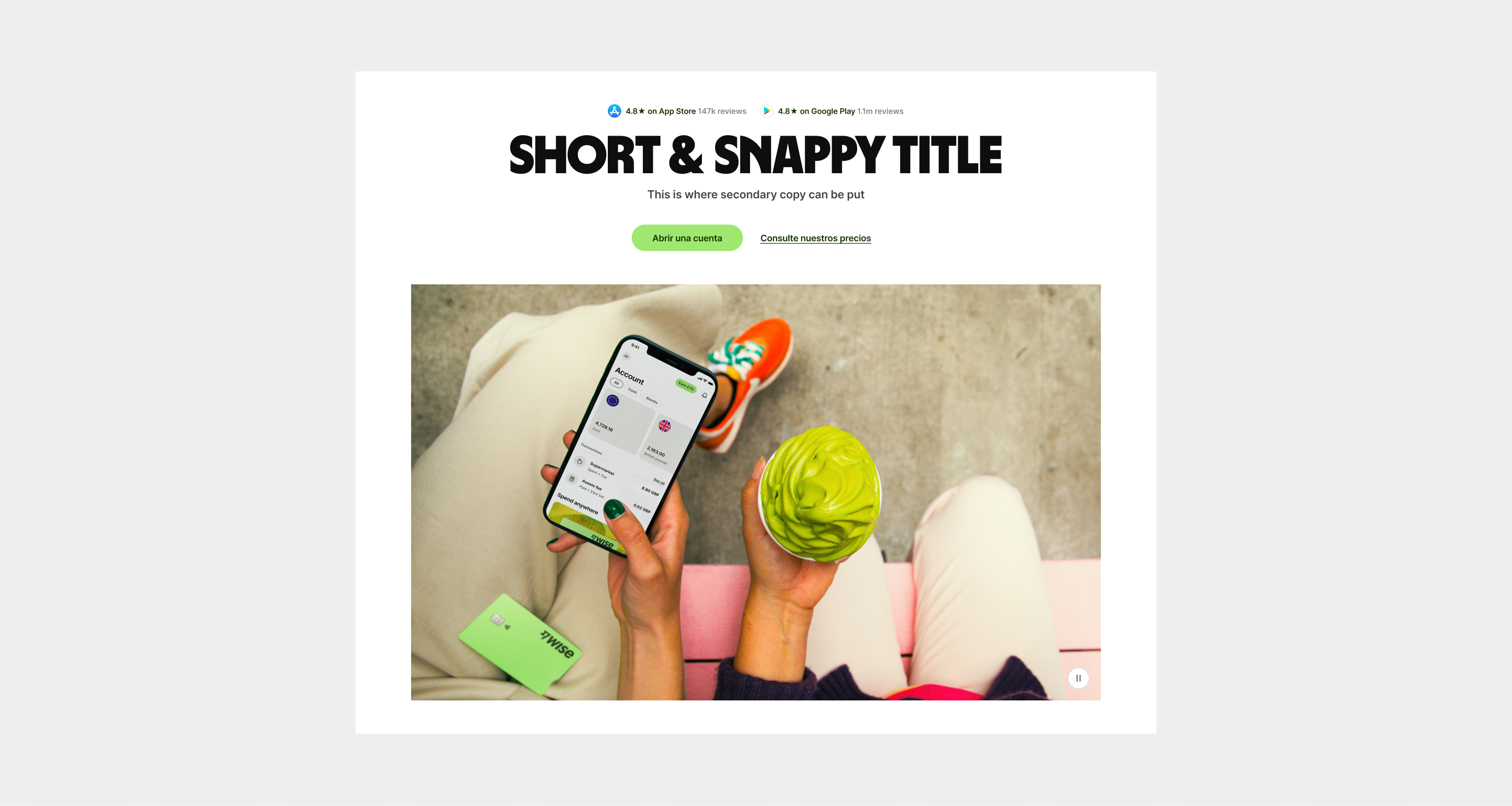 Hero Large pattern in another language