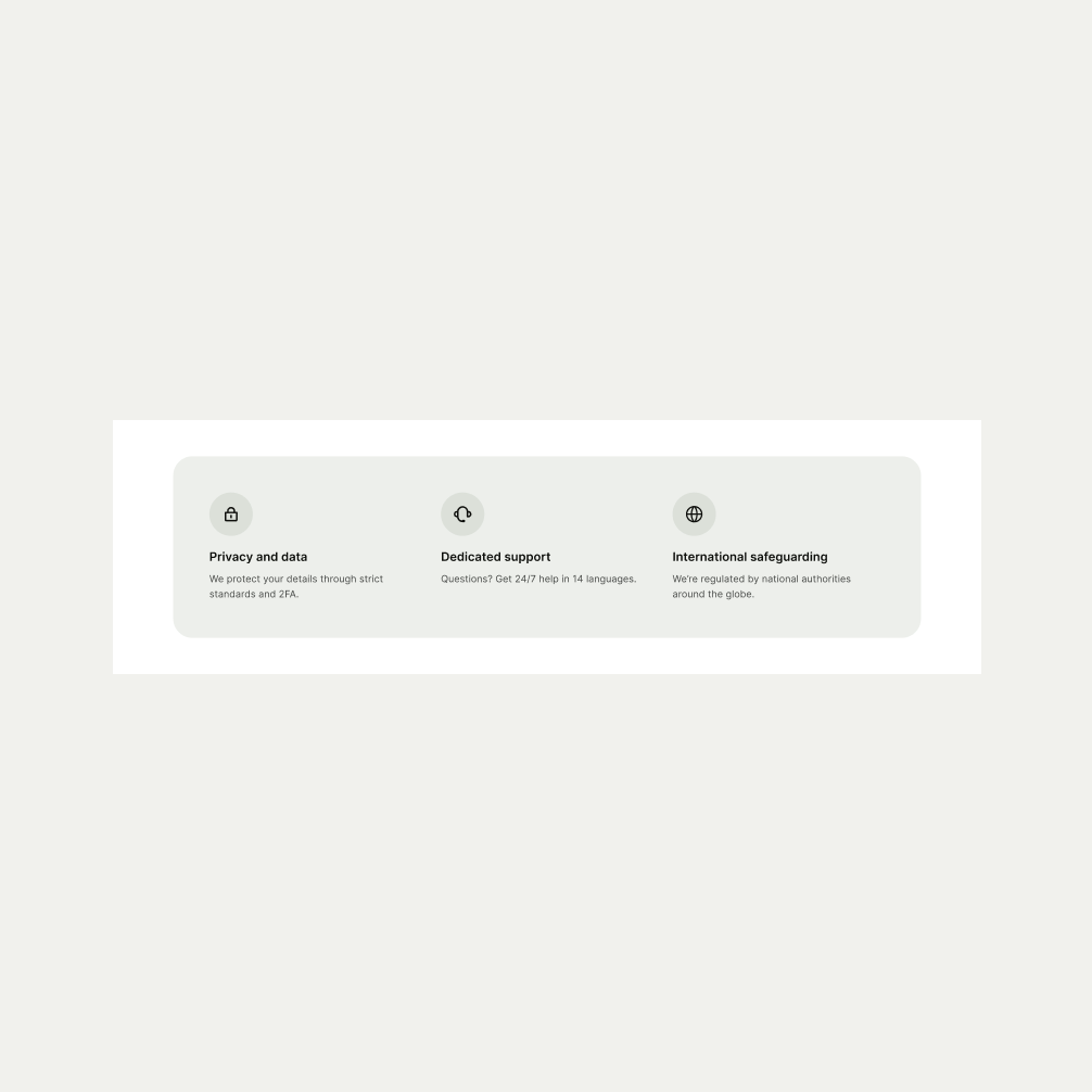 Icon List pattern in its minimum state