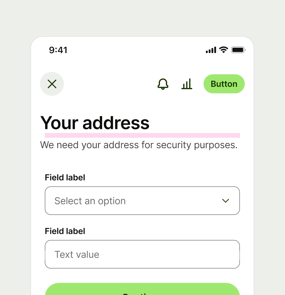 screen title to body