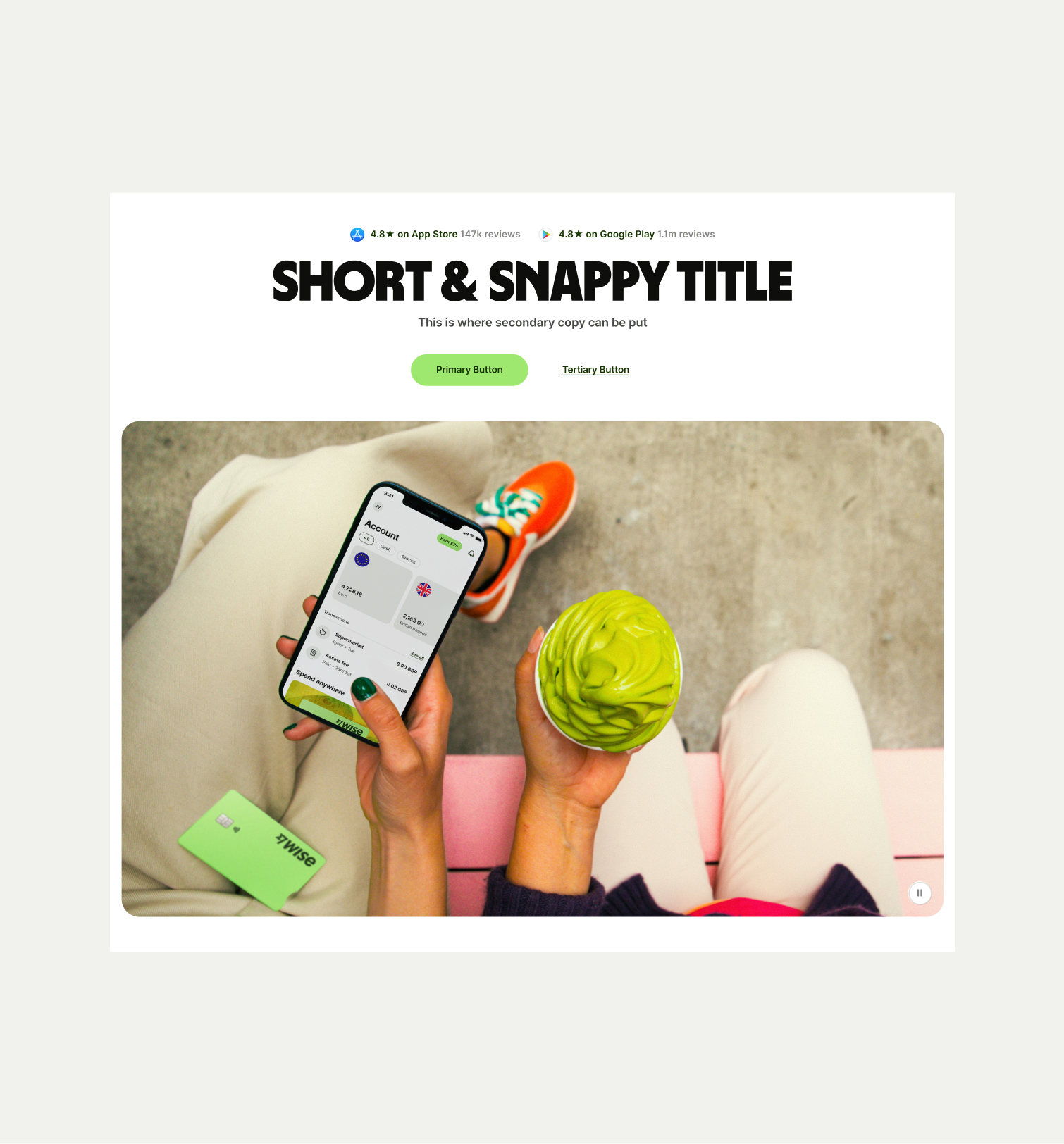 Hero Large pattern with a full background