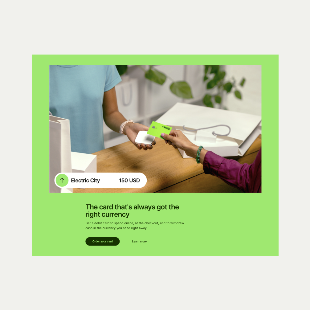 Feature Section Wide pattern in Bright Green theme