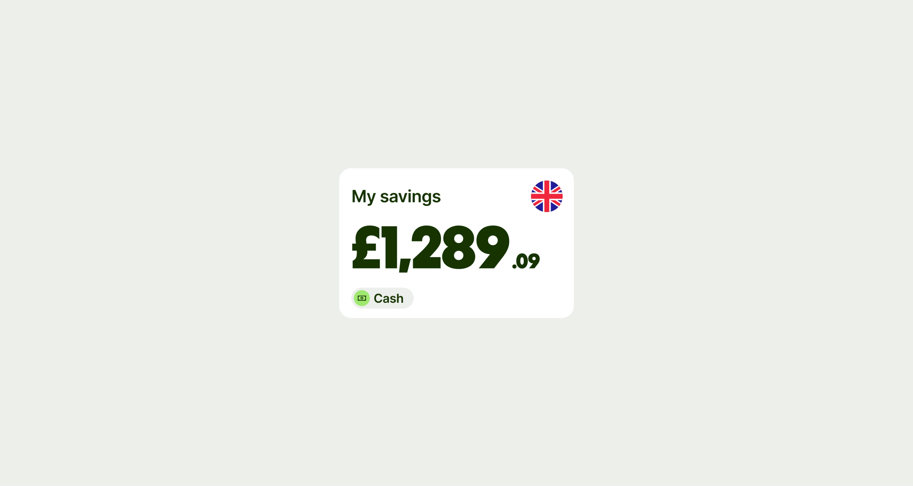 Wise app UI showing a savings pot