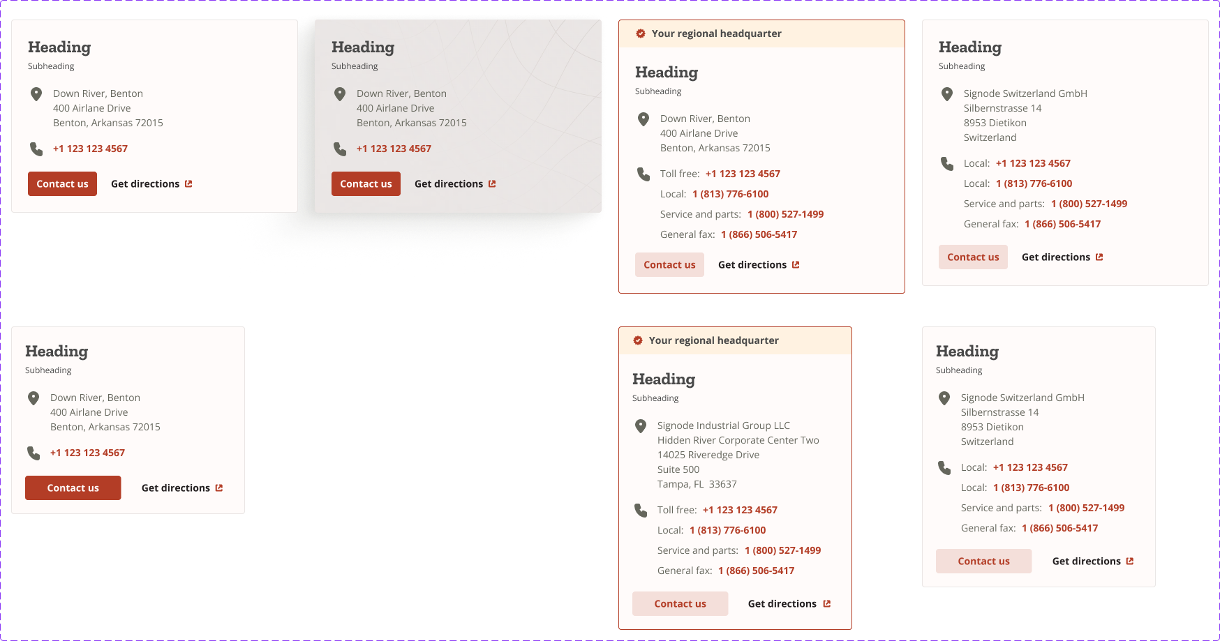 Contact card