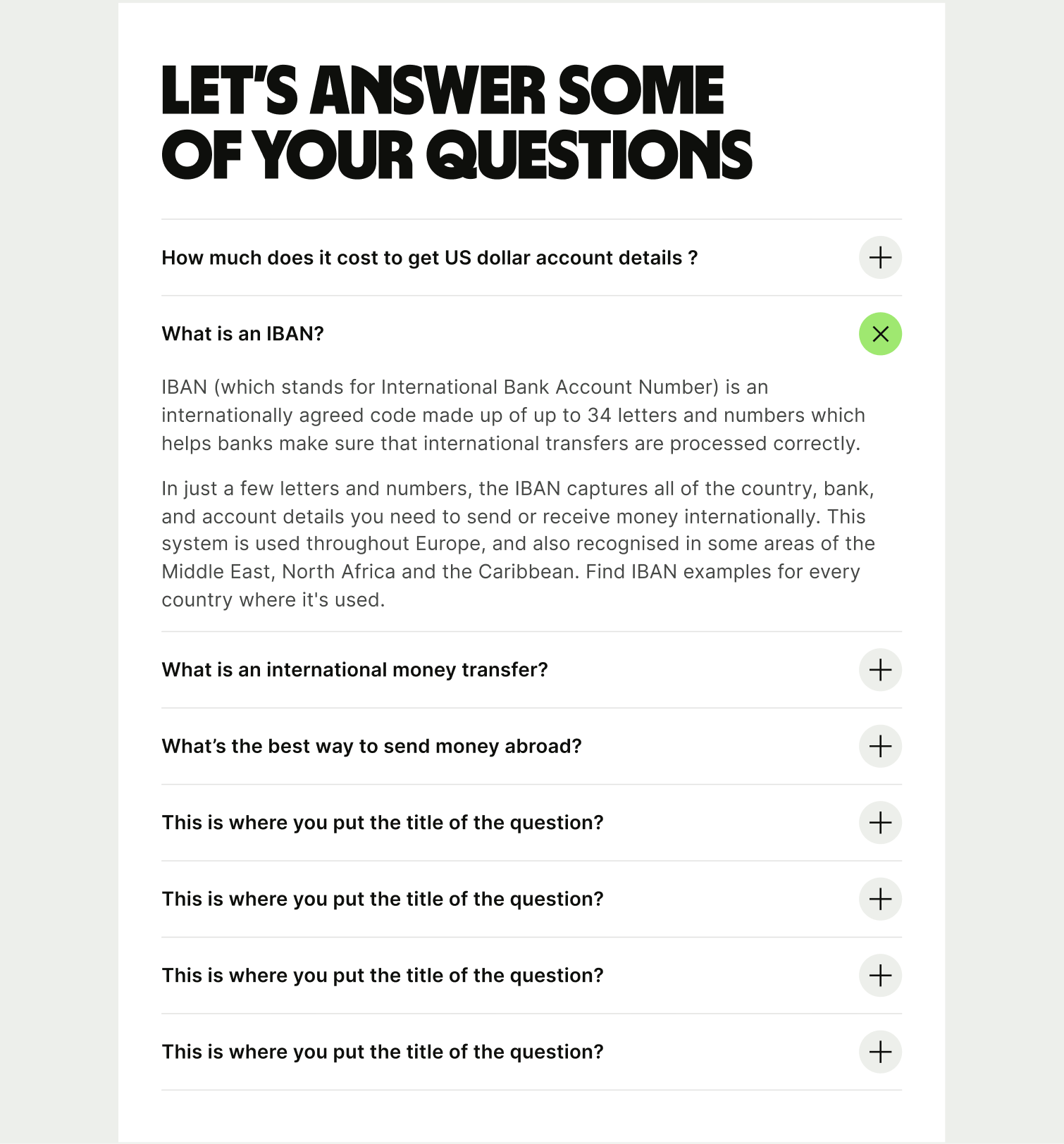 Accordion pattern with correct UX
