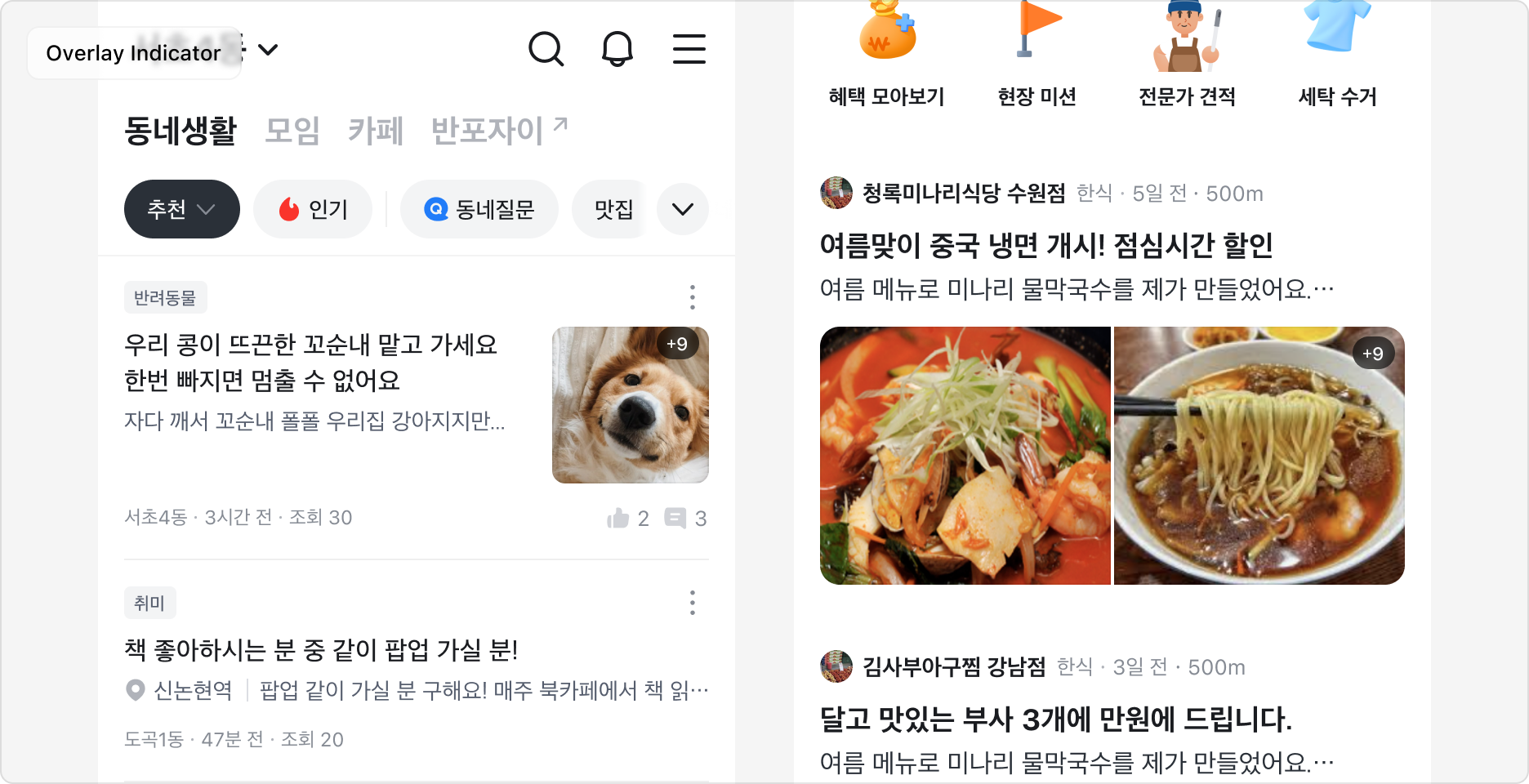 Overlay Element 사용 예시