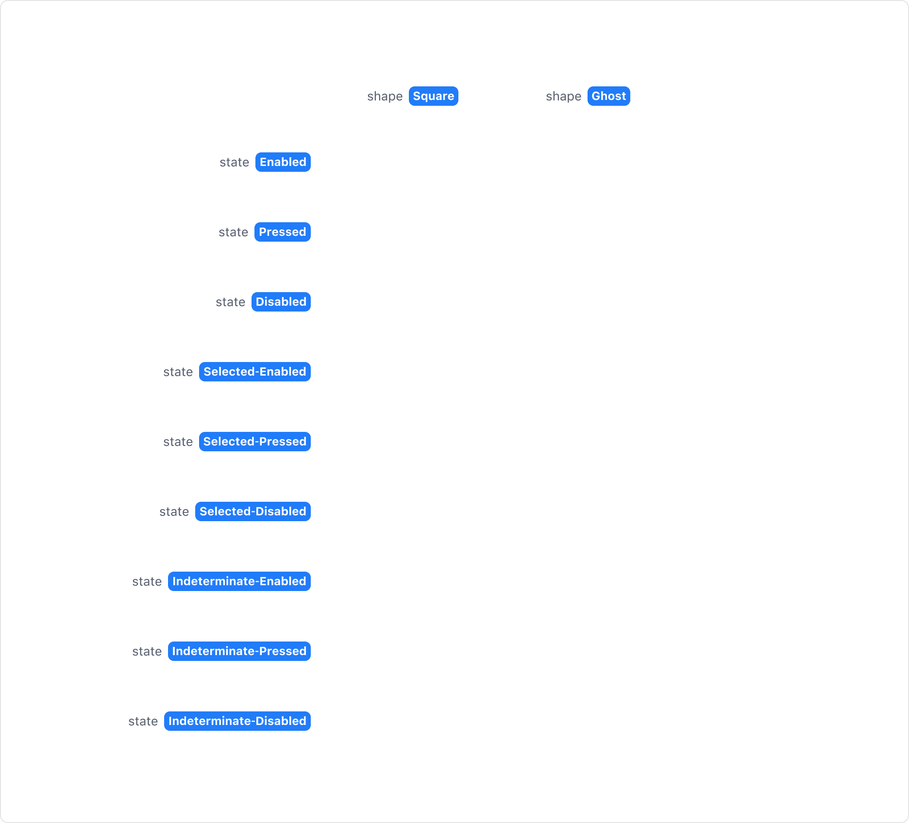 Checkbox의 State - Selected, Unselected, Indeterminate 상태와 Enabled, Pressed, Disabled 조합