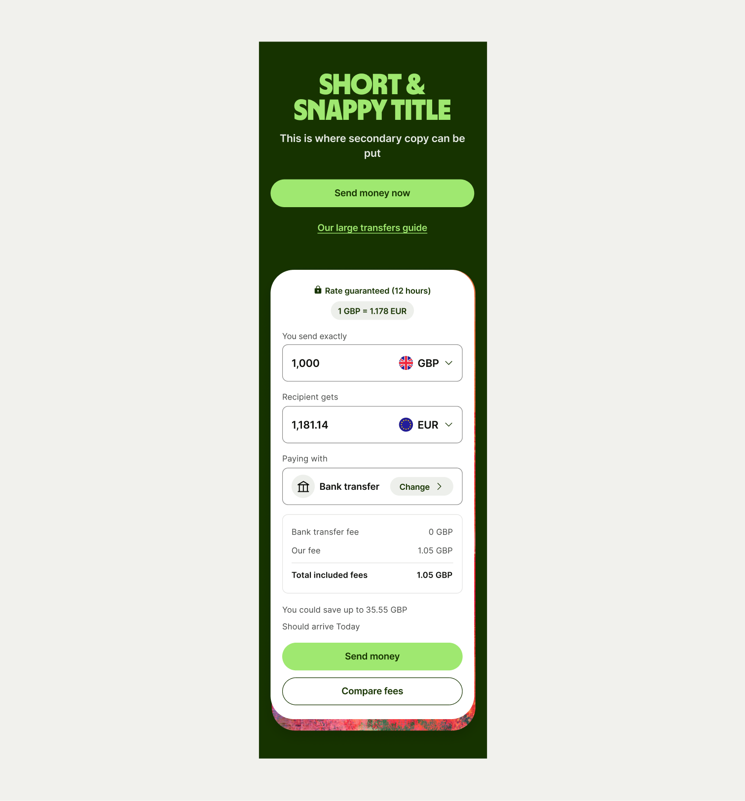 Hero Interactive pattern on mobile