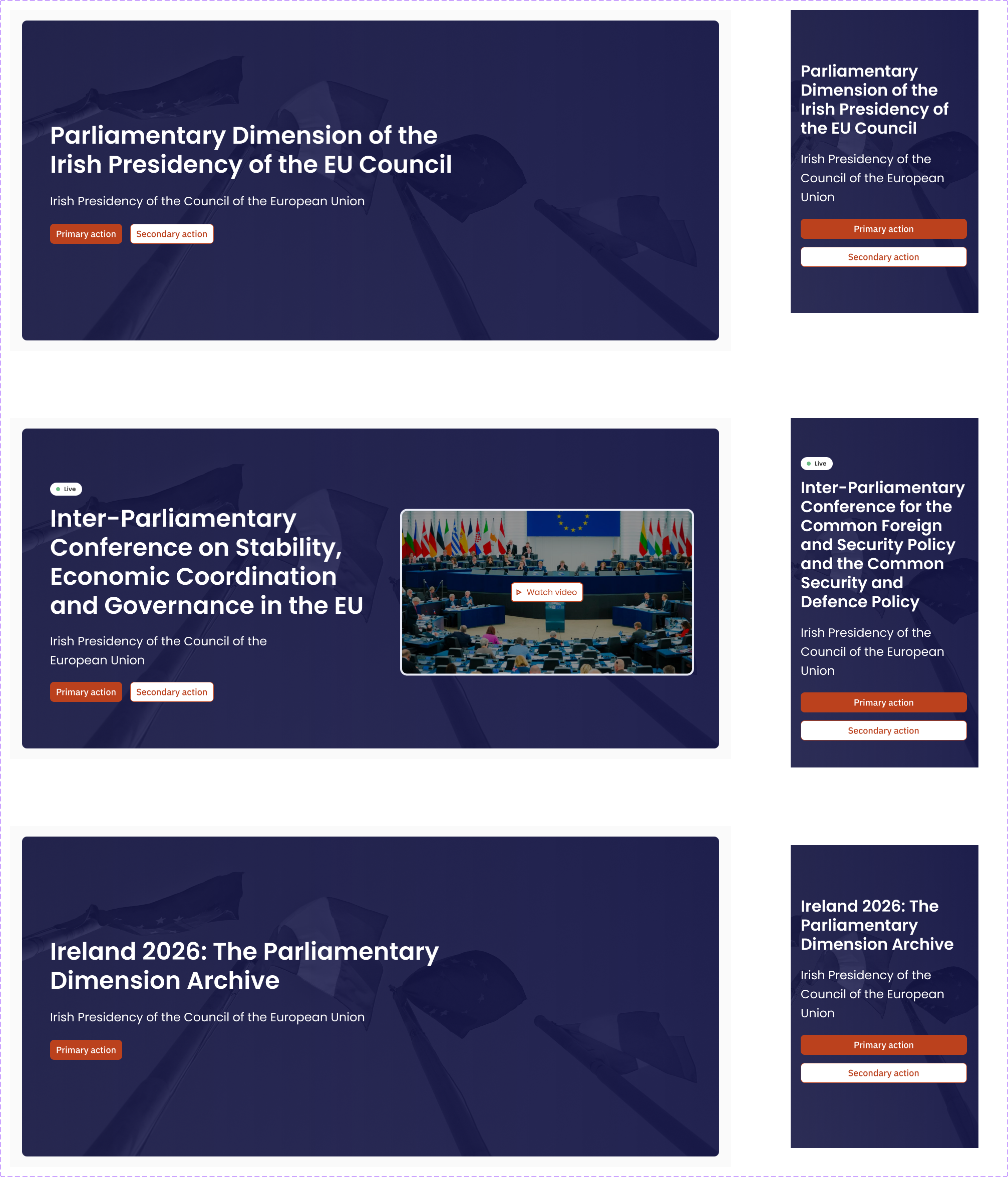 Homepage banner