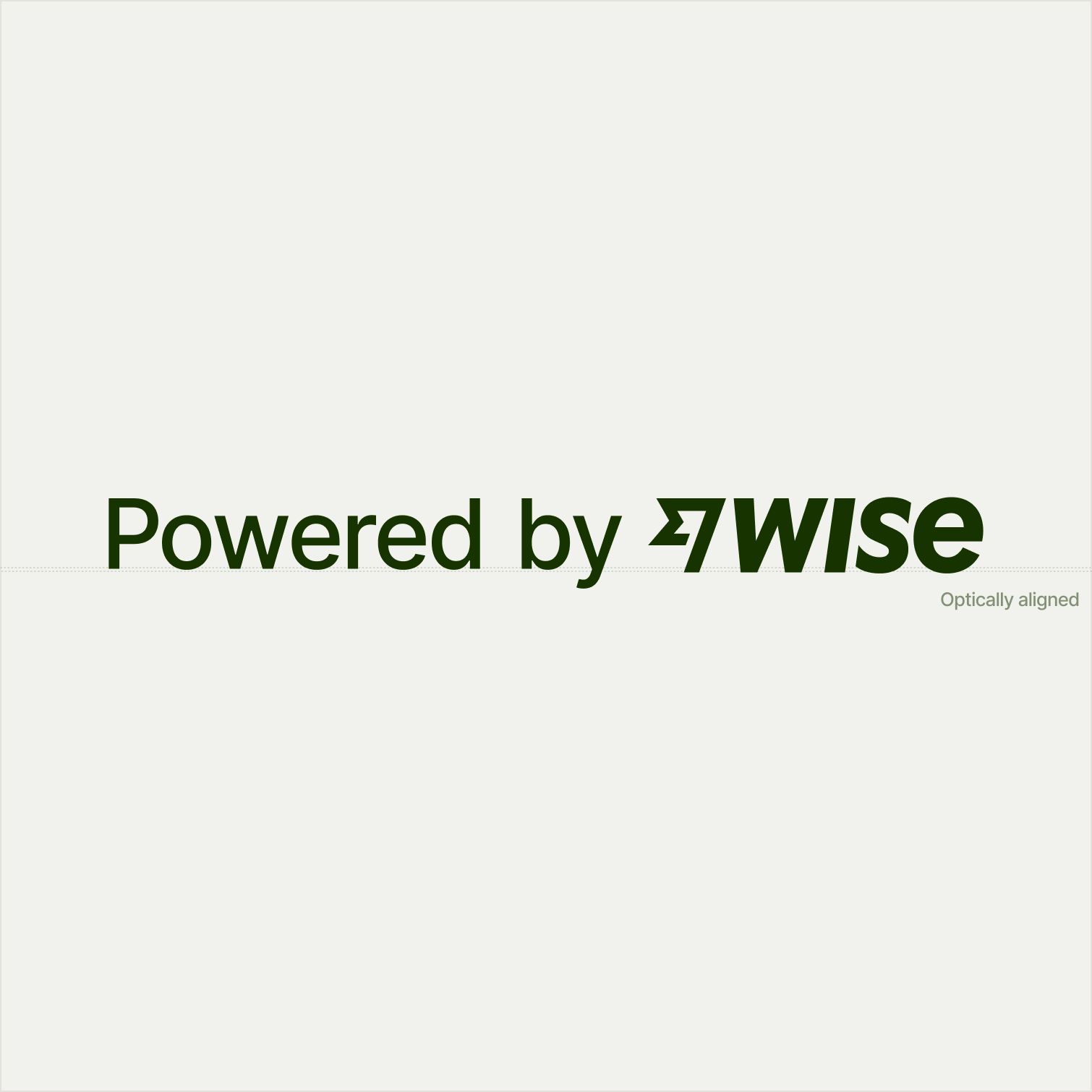 Powered by Wise lockup