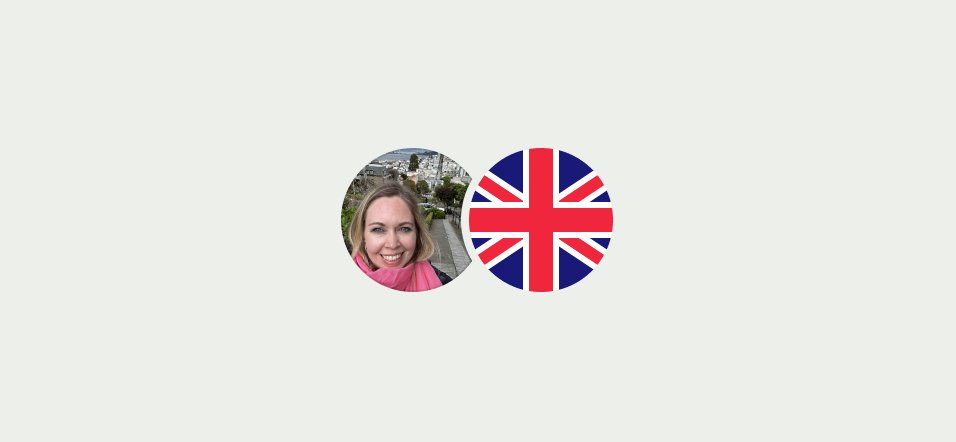 Double avatar with photo and UK flag