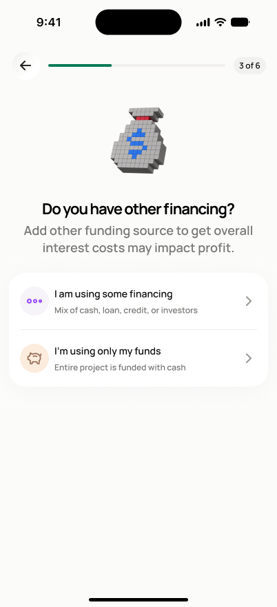Confirm External Financing
