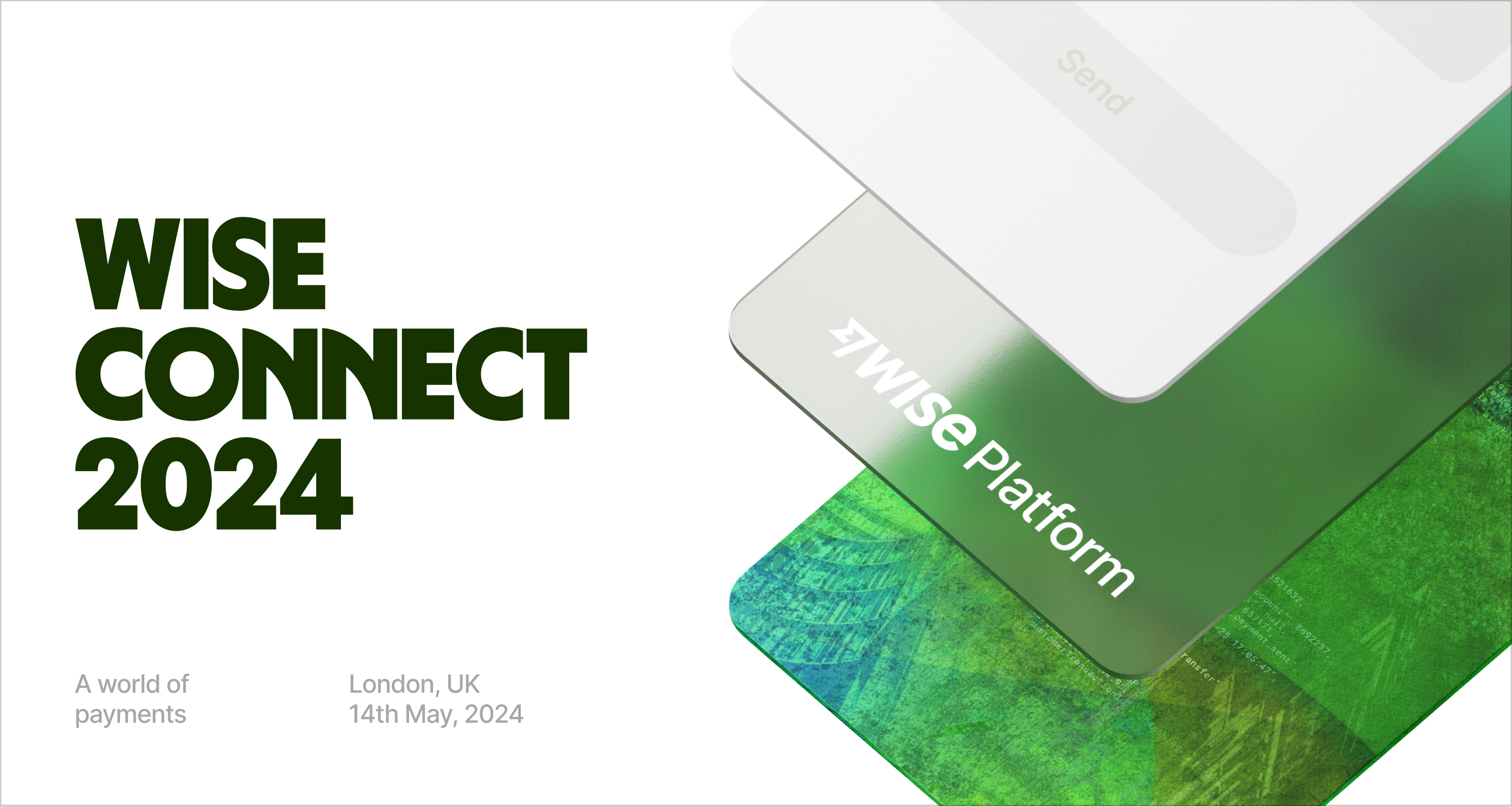 Wise Connect lockup and Platform Stack composed on a white background