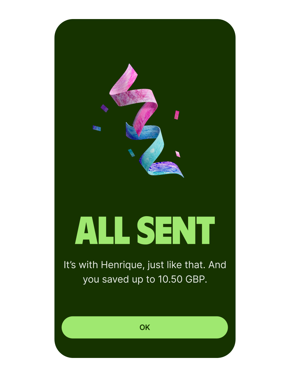 Wise sans success confetti