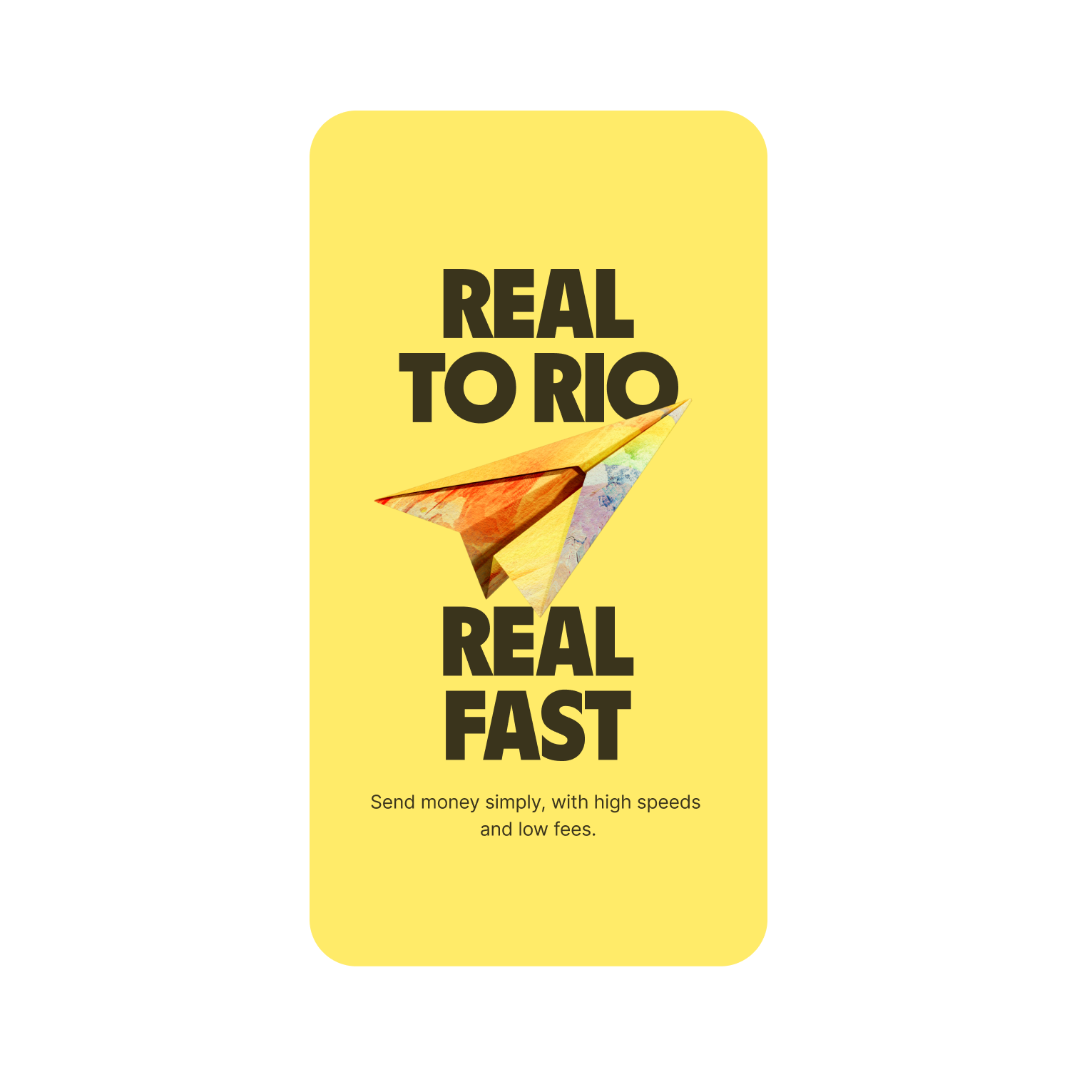 Send money simply, with high speeds and lows fees.