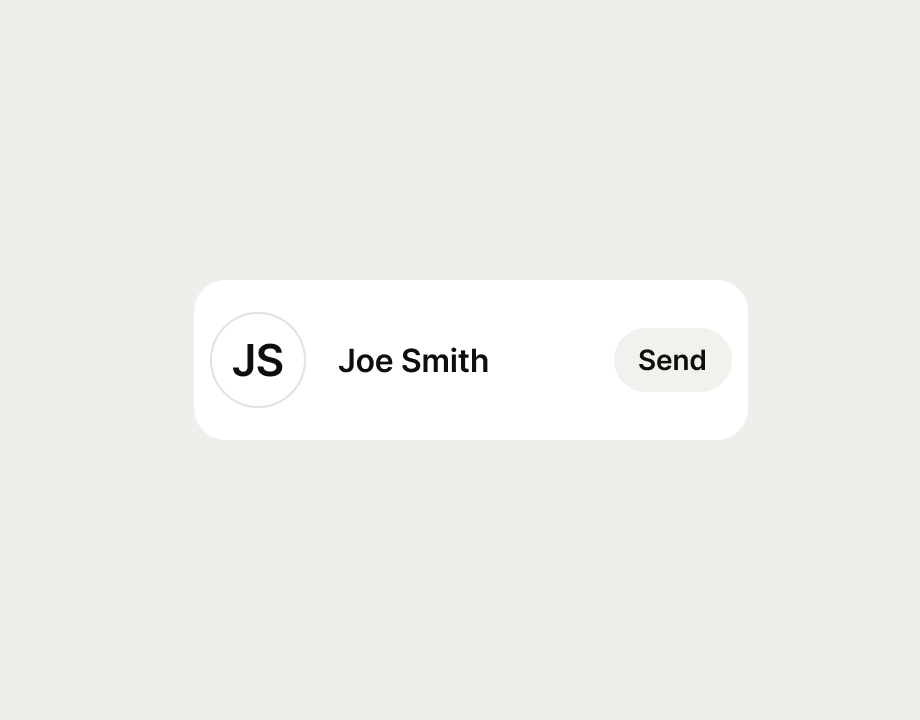 A button item used to Send