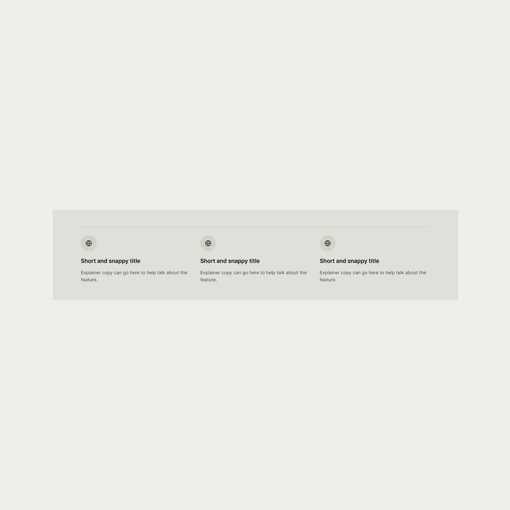 Icon Divider pattern in Neutral theme