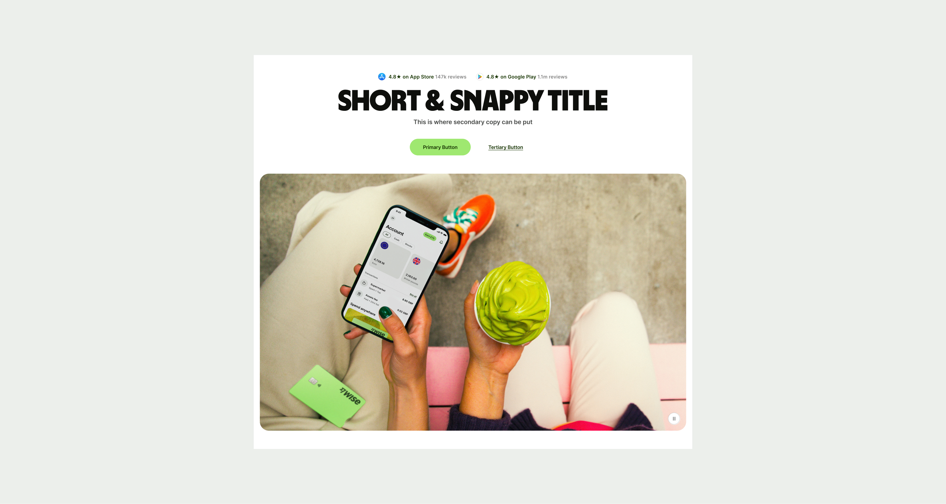Hero Large pattern on desktop
