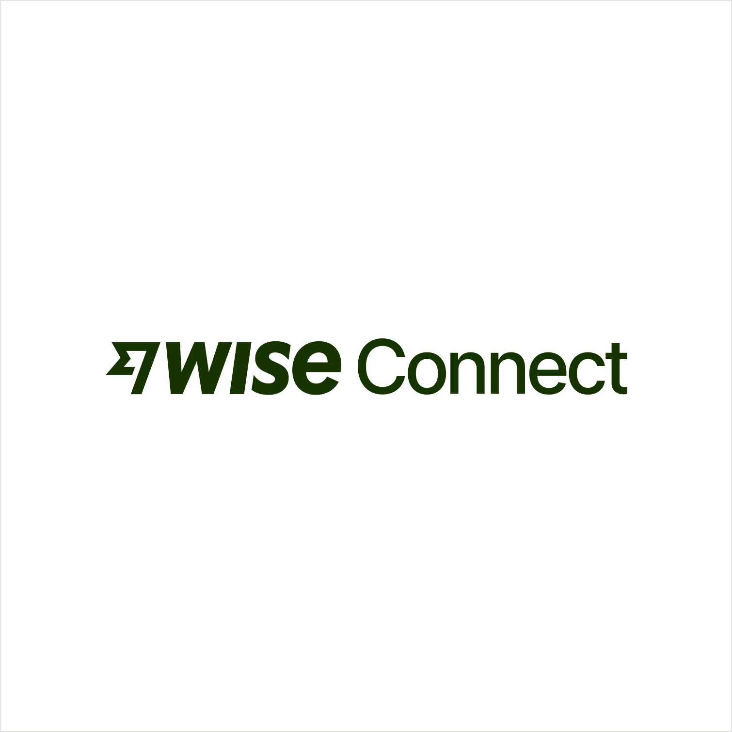 Wise Connect lockup composed in the same way as Wise Platform lockup