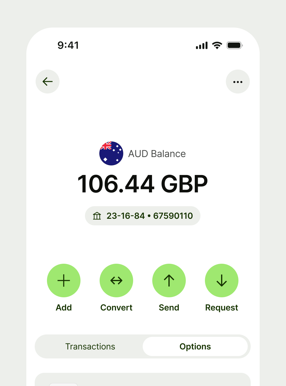 Circular button primary state