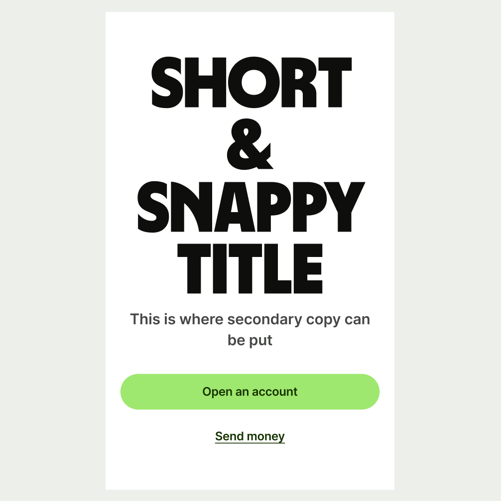 An image of the Hero Simple pattern in Light theme