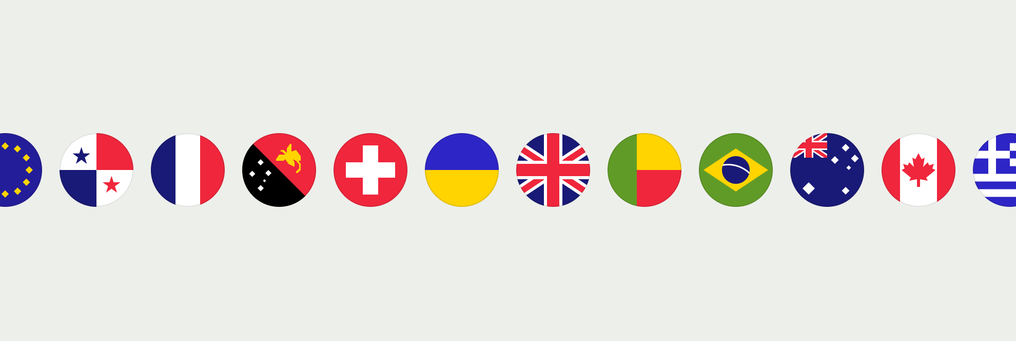 Avatars with different world flags